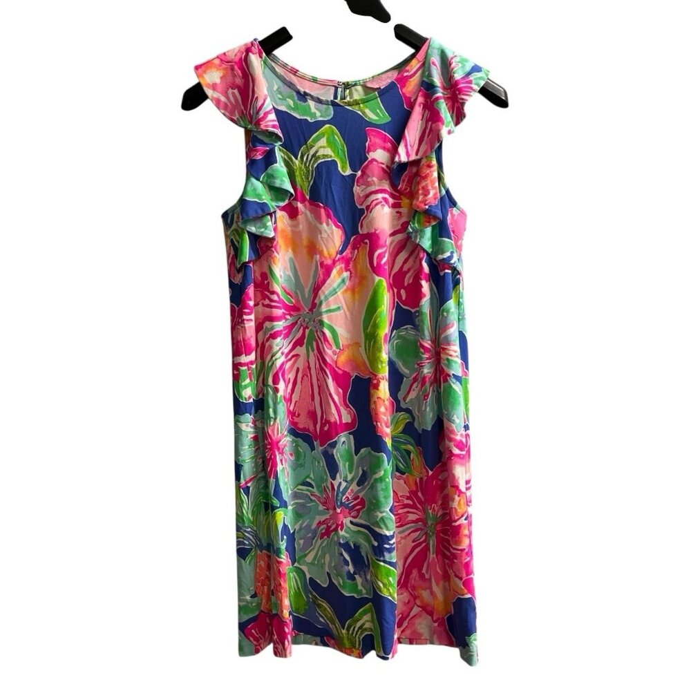 Lilly Pulitzer Esmeralda Shift Dress Womens S Beckon Blue Jungle Utopia Resort‎